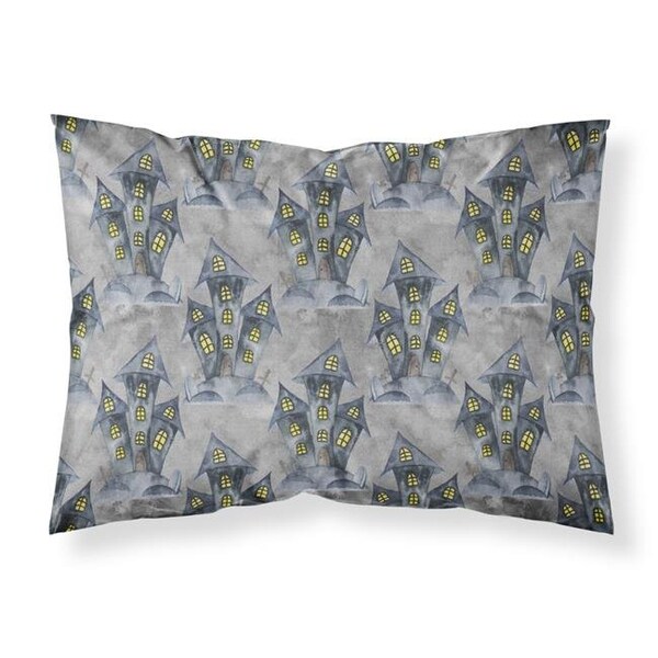 Carolines Treasures Carolines Treasures BB7522PILLOWCASE Watecolor Halloween Haunted House Fabric Standard Pillowcase BB7522PILLOWCASE - main